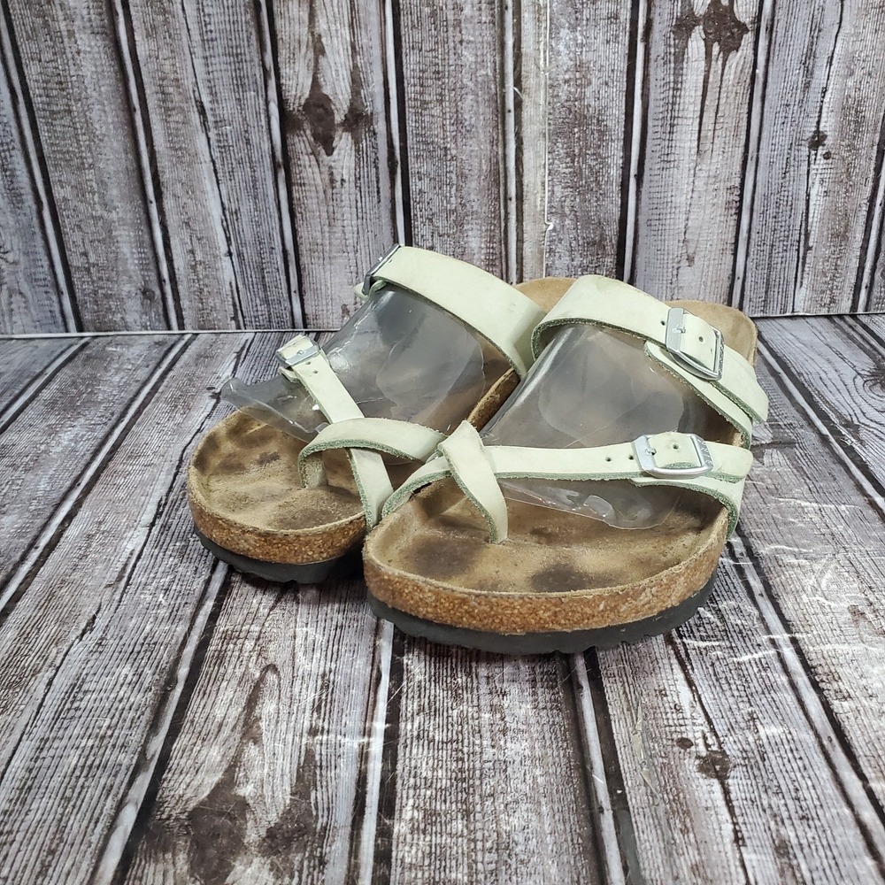 Birkenstock Unisex Mayari Green Nubuck Sandals Soft Footbed Size 41 L10 M8 - Picture 1 of 8
